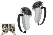 2pcs Controller Grips Protector Cover VR Touch Protector Accessories Compatible with Meta Quest 3-Grey