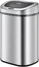 Maxkon 80L Motion Sensor Rubbish Bin Automatic Kitchen Dustbin Stainless Steel Waste Garbage Trash Can Sliver