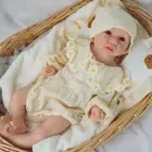 18'' Adorable Reborn Baby GIRL Full Body Silicone Doll Kids Playmate Toys