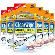 6x20 Clearwipe Lens Cleaner Microfibre Soft Wipes Pre Moistened Wipes