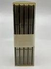 West Elm Chopstick Wooden Block 4 Metal Pairs Holder & Rests