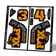 Fork Sticker for 2025 FOX 34 FACTORY Step Cast MTB Bike Bicycle Orange Gray