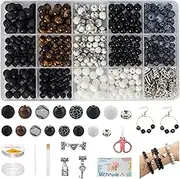 Stone Beads for Jewelry Making, Charm Bracelet Making Kit, 450Pcs Bracelet Jewelry DIY Kit Magnetic Bracelets for Couples Lovers, Stone