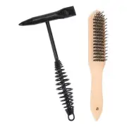 Welding Chipping Hammer with Coil Spring Handle + Steel Wire Brush for Weldings