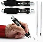 Fat Heavy Weighted Pens | Set of Two Super Big Pens Including TWO BONUS INK REFILLS | Large Wide Grip Pens Aids Writing For Those With Arthritis, Parkinson's, Carpal Tunnel & Essential Hand Tremors
