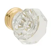 9520 Cupboard Knob Sophia Glass Polished Brass D41xP47mm BP27mm