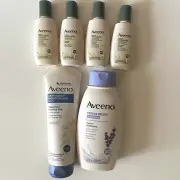 Aveeno Body Wash + Lotion Stress Relief Moisturizing Lavender Chamomile Shea Lot