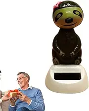 Shaking Head Animal Toy, Dashboard Animal Figure - Sun Powered Motion Toy | Cute Car Ornament, Automatic Dashboard Shaking Hand Doll Swing Sloth, Funny Shaking Toy for Table, Kids, Car, Home