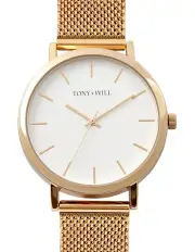 [TONY+WILL] Classic Mesh Watch in Gold