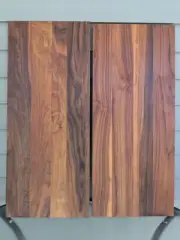 2 Beautiful Glued Up Antique Solid Walnut Boards 11 3/4"X 27 & 3/4" Thick. XX10
