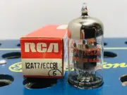 RCA 12AT7 ECC81 NOS NIB Life Test Excellent Emiss. 100% Grey Plate O-Getter Tube