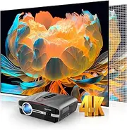 Daylight Projector 4K Ultra HD 1500 High ANSI Smart Home Theater with WiFi 6, Bluetooth, NFC, Streaming Apps, Bright Daytime Proyector, HDR10+, Auto Focus, HDMI 2.1 ARC USB for Movie Video Gaming