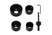 6-Piece Hole Saw Set Hole Cutter Drill Bit for Metal Wood Plastic PVC Board