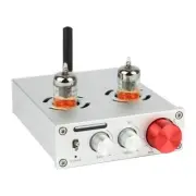BX1 Hifi Bluetooth Tube Preamp (Silver) w/ GE5654W Tubes for Amps Active Speaker