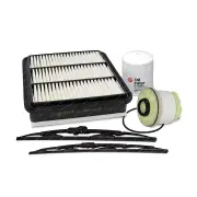 Sakura Front Wiper Blades & Filter Service Kit for Mitsubishi Triton MQ 2.5L