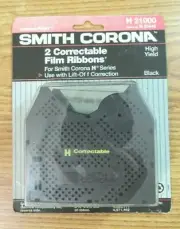 SMITH CORONA H 21000 CORRECTABLE FILM RIBBONS HIGH YIELD BLACK H SERIES 2 PACK