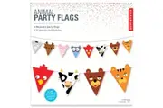 Kids Party Flags -Animal Face Nursery Bedroom Decor Bunting 1.8Mtrs