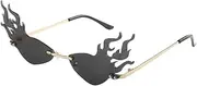 FELTECHELECTR Lightweight Sturdy Flame Shaped Sunglasses Decorative Party Eyeglasses for Birthday