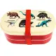 【Rex LONDON】餐具+雙層兒童便當盒 恐龍(環保餐盒 保鮮盒 午餐盒 飯盒)
