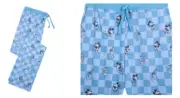 Large Men's Mickey, Donald, Pluto Checkered Blue Disney Lounge Pants NIP Disney