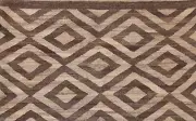 Diamond Natural Dye Kilim Reversible Accent Rug 3'x5' Flat weave Wool Carpet