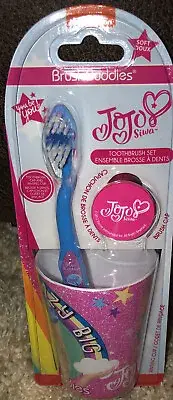 Jojo Siwa 3-Piece Toothbrush Set, Cap & Rinsing Cup for Kids