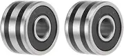 uxcell B8-23D Deep Groove Ball Bearings 8mm x 23mm x 14mm Double Sealed Chrome Steel P0(ABEC1) 2pcs