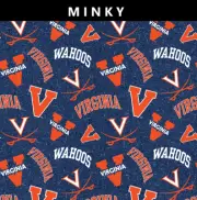 NCAA University of Virginia Minky Chamois UVA-1233 Fabric by the Yard