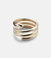 [Stone and Strand] Stone and Strand 14kt gold ring with diamond P gold