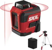 65ft 360° Self-Leveling Cross Line Laser Level Kit with Tripod & USB Charging