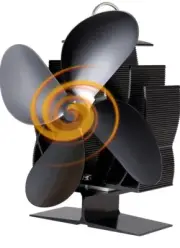 YENPOZIKA Wood Stove Fan 4 Blades for Wood/Log Burner/Fireplace Silent Operation