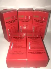 5* NU-SET High Security Key Lock Boxes w/Key - 3 Alpha Combination ALL SAME NEW!