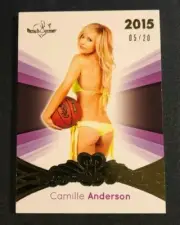 2015 Benchwarmer CAMILLE ANDERSON Signature #41 Gold Variant/20 Wedding Crashers