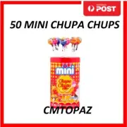 MINI CHUPA CHUPS Lollipop 50 Assorted Flavour Candy Party Lollies