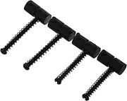 OFFSCH 4pcs Bass Bridge Saddle, Metal Guitar Replacement 4 String Fixed Bridge Saddles Replacement Part For Bass Instrument