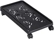 FVDPWYE Computer Tower Stand Computer Host Bracket Storage Rack with 4 Casters Wheels Gaming PC Stand PC Floor Cart for Under Desk, Black