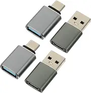 Angoily USB-c to USB Adapter 4 Pack OTG Adapter External Reader Aluminum Alloy
