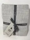 West Elm European Flax Linen Fiber Dyed Full / Queen Duvet Cover Frost Gray NWT