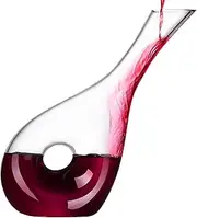 JYXETOV Wine Decanter Aerator Pourer Lead-Free Crystal Clear Glass Red White Wine Decanter Carafe Pitcher Suitable for Get-Together, Brithday, Christmas Holiday, New Year Party Gift