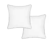 Accessorize Pair of White/Black Piped Hotel Deluxe Cotton European Pillowcases