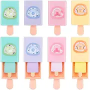 4Pcs Kawaii Pencil Eraser Fun Magic Box Eraser for Artists Ice Cream Rubber Eras