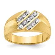 14k Yellow Gold Men's 1/2 carat Diamond Complete Ring
