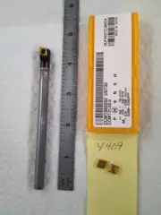 NEW 5/16" CARBIDE BORING BAR C05-SCLCR-2 W/ 10 MITSUBISHI 21.50.5 INSERTS -Y409-