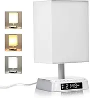 Beside Table Lamp Sunrise and Sunset Simulation Alarm Clock Wake-up Night Light with 3 Color Temperatures, 10 Natural Sounds and 40 Level Adjustable Brightness