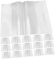 TEHAUX 20pcs Transparent Book Cover Plastic Book Cover Sleeve Plastic Transparent