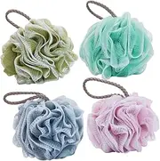 Sponge Balls Bath Shower Sponge Balls Set for Exfoliating and Cleaning