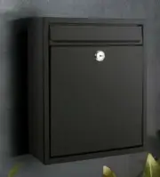 Sandleford Black Napoli Wall Mount Letterbox - NG124