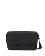 Ferragamo Double Gancini Leather Shoulder Bag