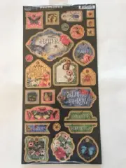 GRAPHIC 45 FLUTTER COLLECTION CHIPBOARD DIE CUTS - NEW IN SEALED PACKAGE