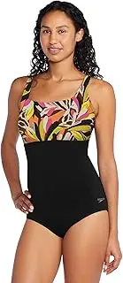 [Speedo] Women's Swimsuit One Piece Adjustable Square Neck Moderate Cut